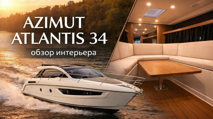 ПРОДАЖА AZIMUT ATLANTIS 34 / ВИДЕО / Как устроен интерьер катера такого класса
